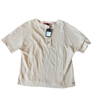 N:Philanthropy Womens Nicolet Henley Shirt, Beige